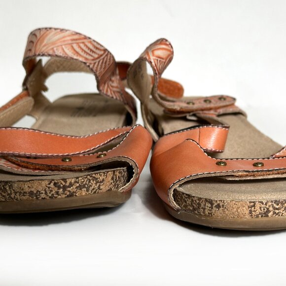 L'Artiste By Spring Step Sandals Women's Size US 10 EU 41 Quilana Peach - Picture 8 of 11